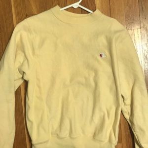 CHAMPION YELOW CREW NECK